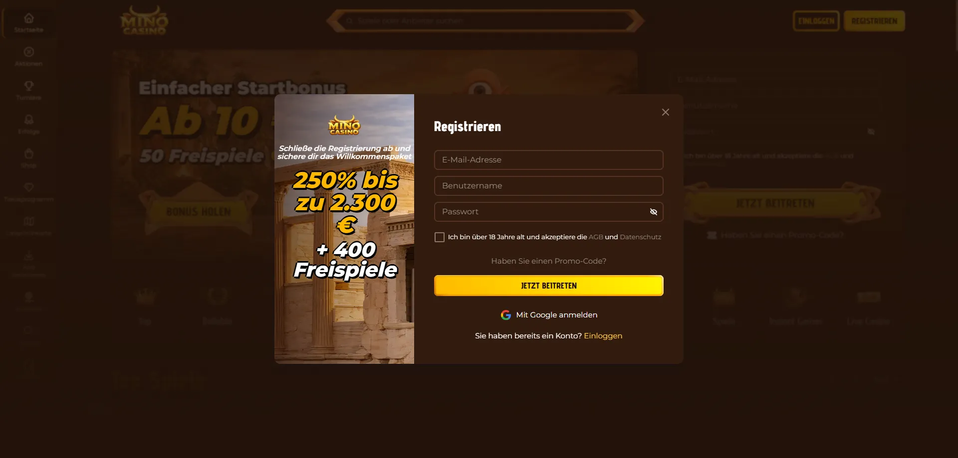 Come registrarsi su Mino Casino — guida passo dopo passo