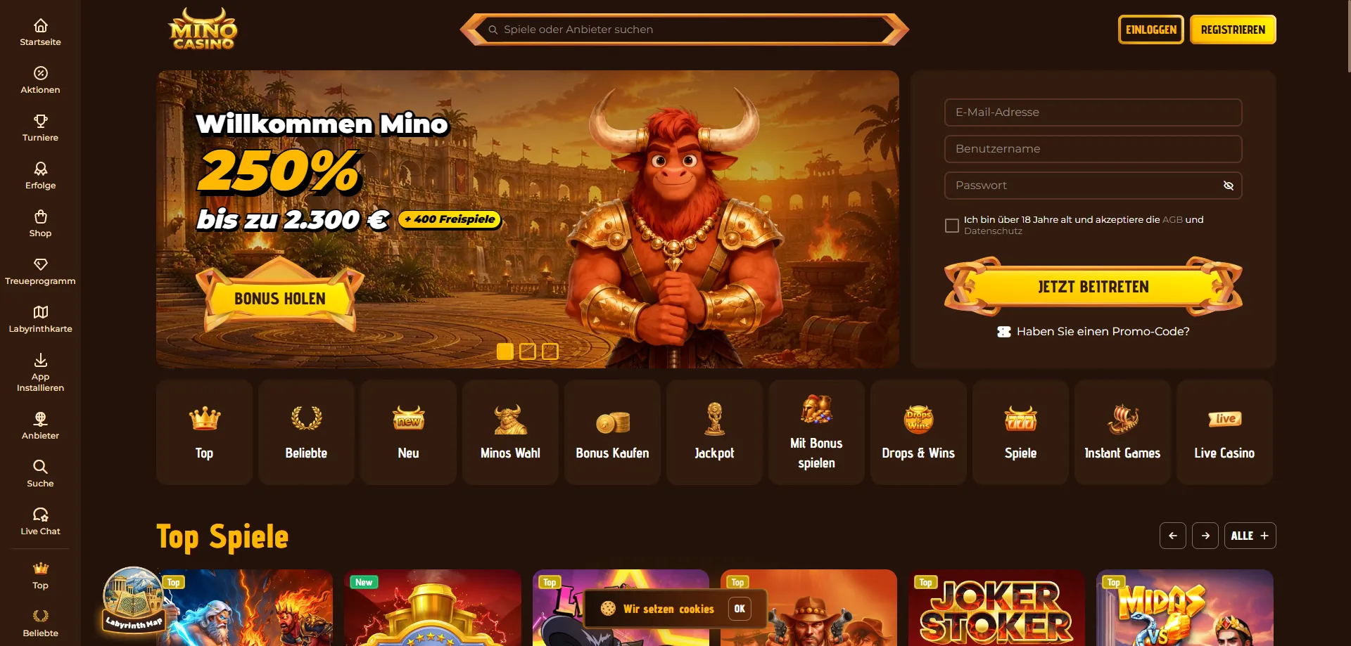Panoramica di Mino Casino online — giochi, bonus e pagamenti sicuri